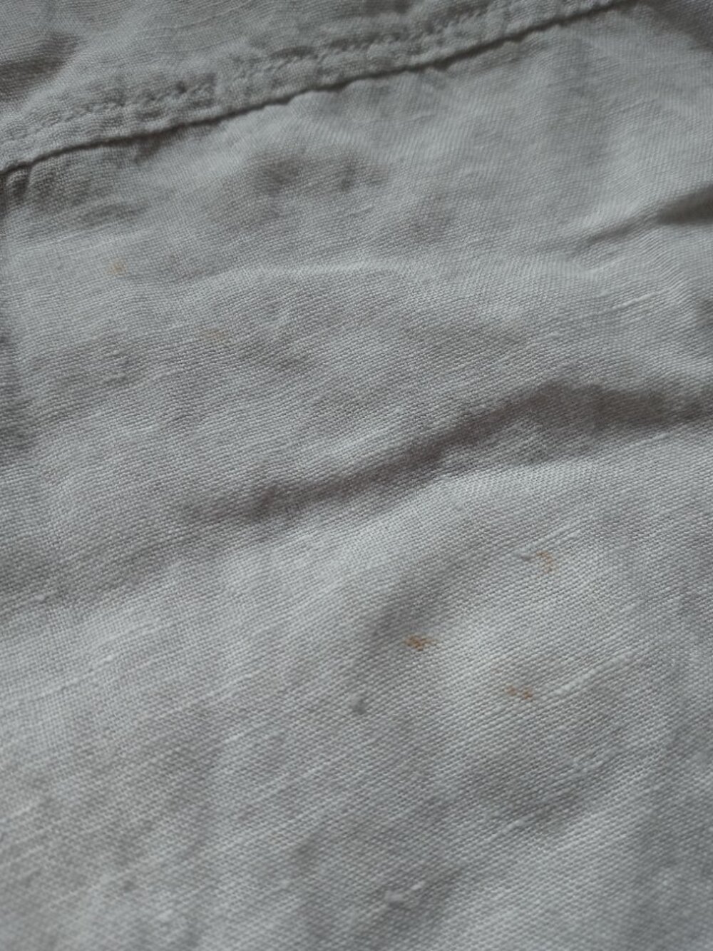 TAHARI 100% linen tunic shirt in taupe (XL) - Picture 13 of 13